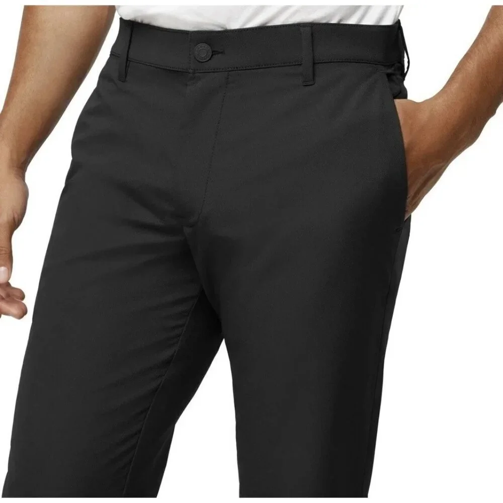 Banana Republic Men's 38X32 Slim Fit Black Flat Front Pants Polyester  N0253